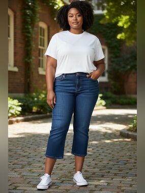 NYDJ Blue wide Leg Jeans with Classic Denim Style